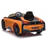 Vaikiškas vienvietis elektromobilis BMW I8 oranžinis